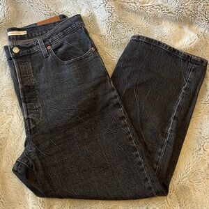 Levi's Women's Ribcage Straight Ankle Black Jeans